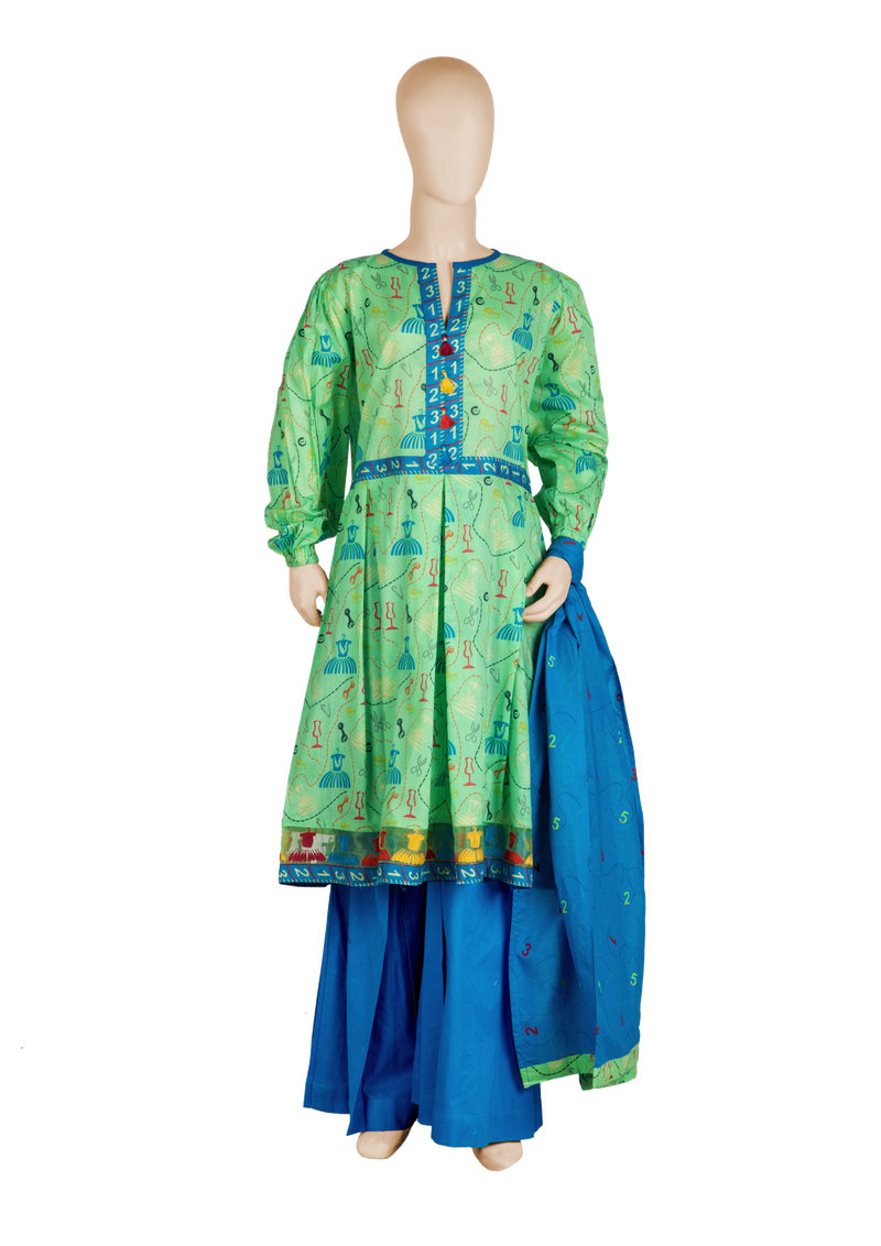 GAD-00936 Embroidered 3PC Suit - Komal's