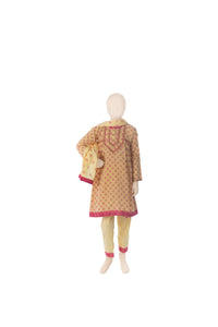 KBD-00520 Embroidered 3PC Suit - Komal's