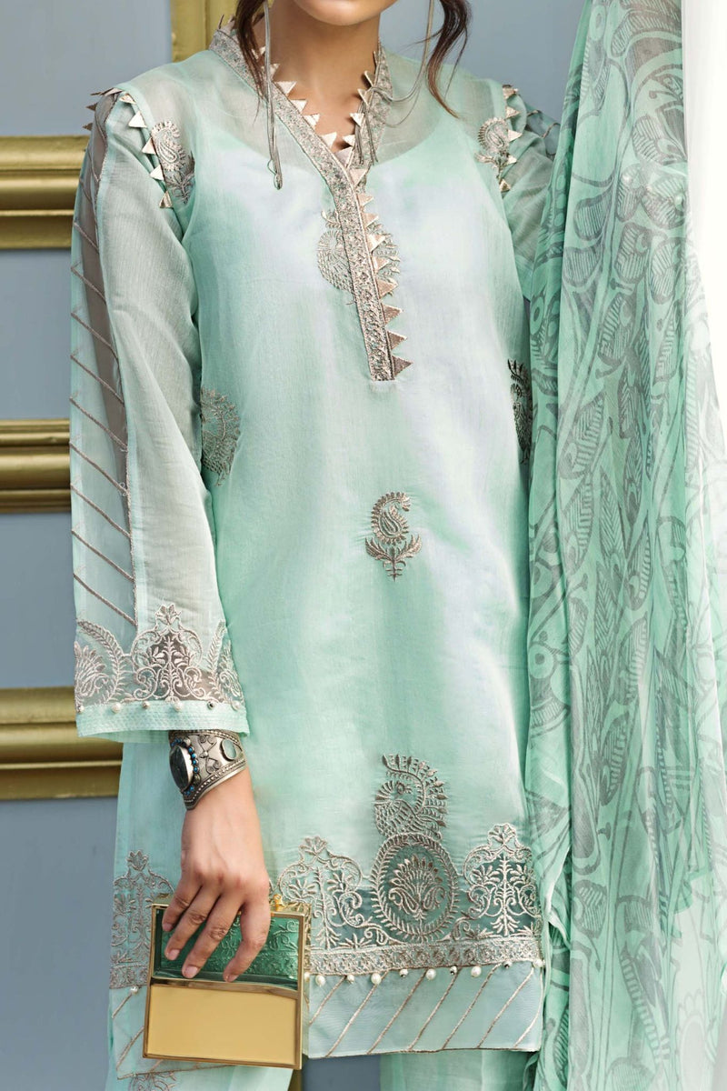 FE-124 Formal Embroidered Chiffon 3PC Suit