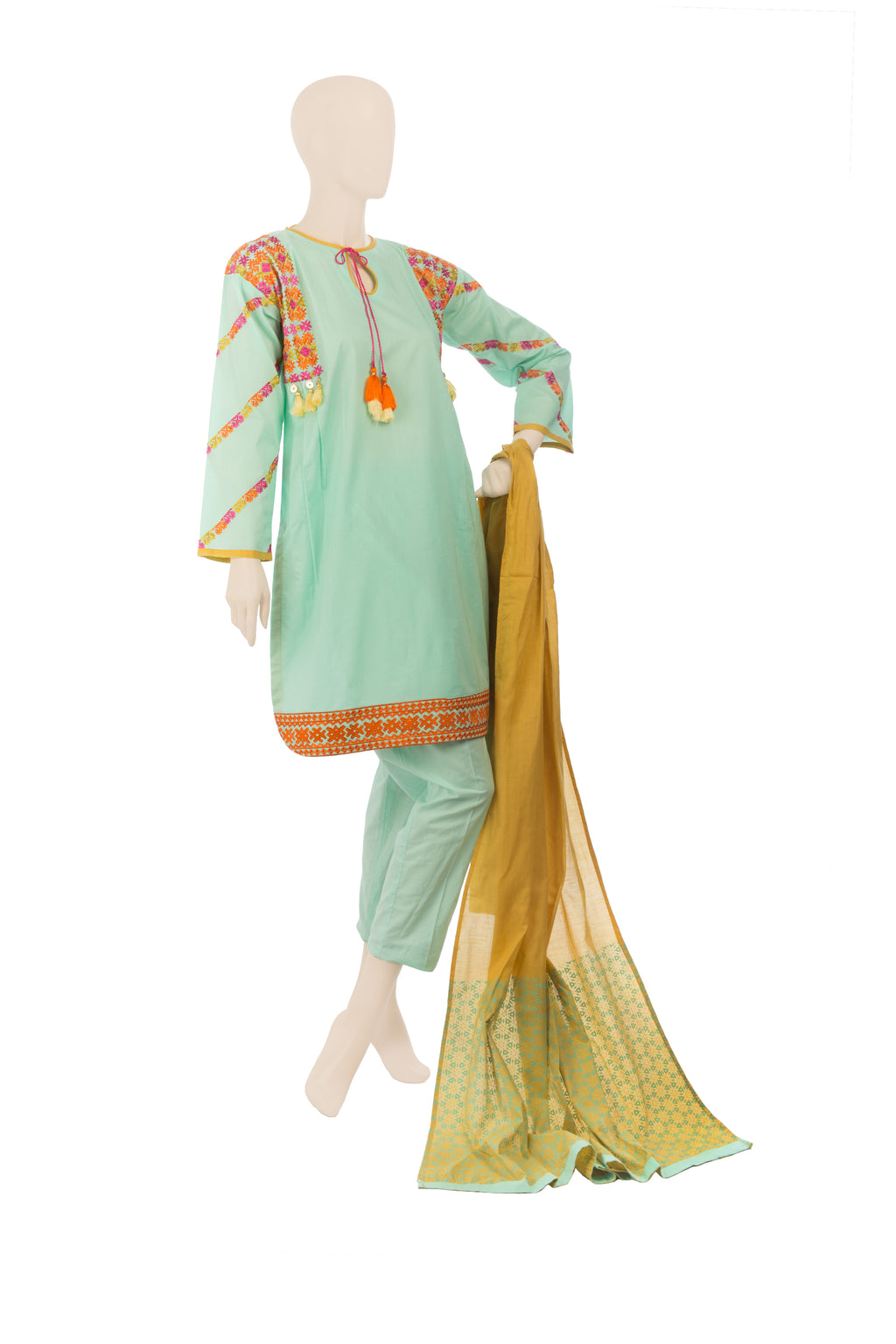 LAD-00571 Embroidered 3PC Suit - Komal's