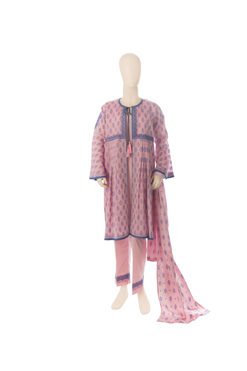 GBD-00518 Girl's Embroidered 3PC Suit - Komal's