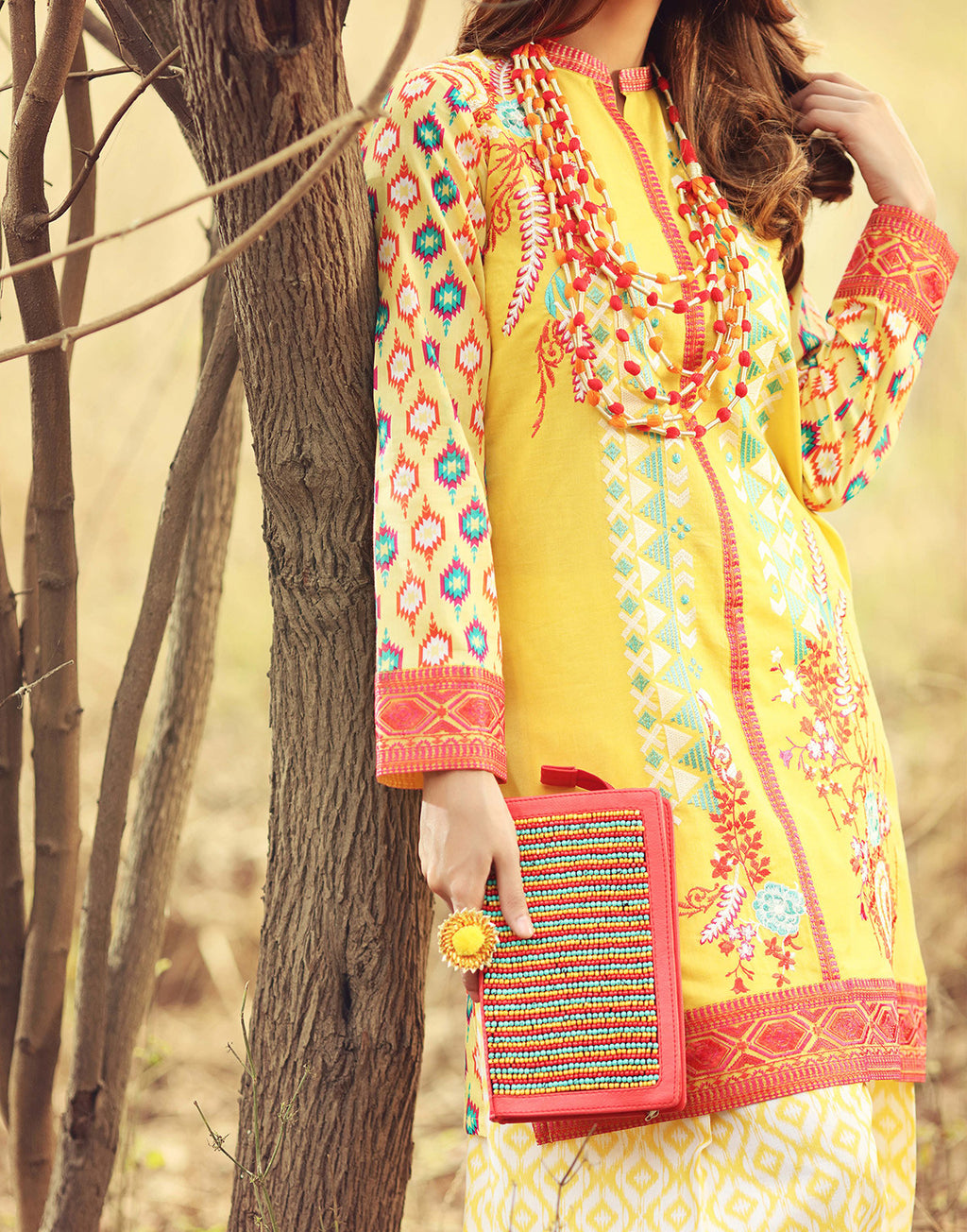 GT-7 Embroidered Chiffon 2PC Suit - Komal's