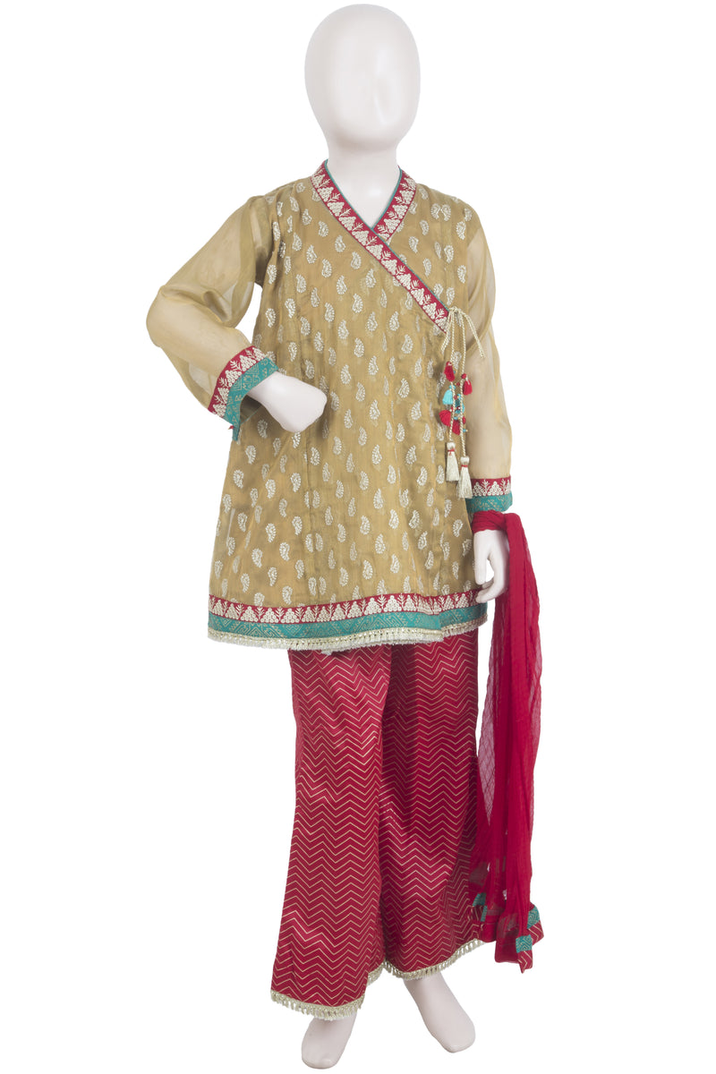 Girls Formal Embroidered 3PC Suit