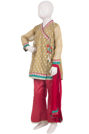 Girls Formal Embroidered 3PC Suit