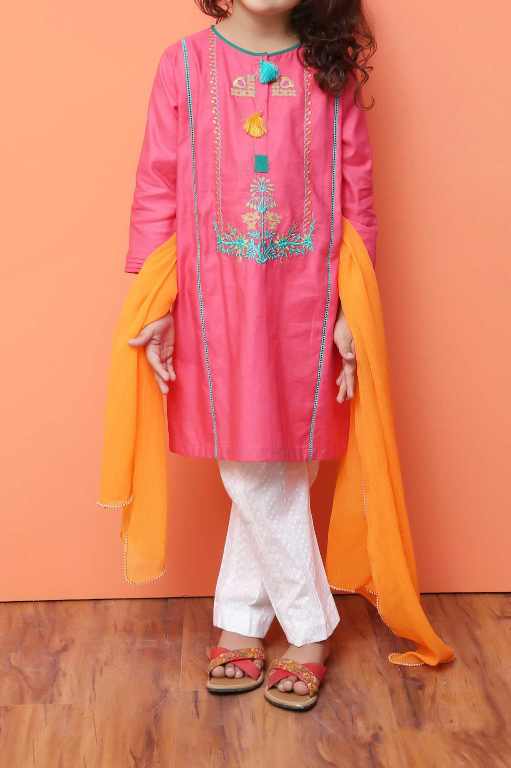 Girls Embroidered 3PC Suit