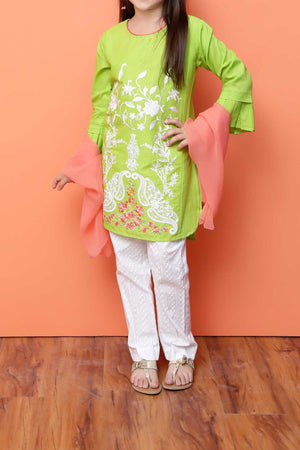 Girls Embroidered 3PC Suit