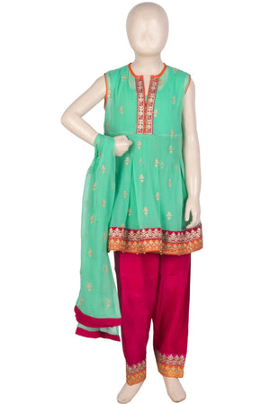 KDD-01043 Embroidered 3PC Suit